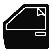 Vehicle door silhouette illustration