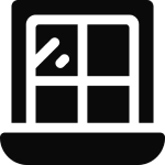 Black silhouette window graphic