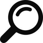 Search symbol in solid black